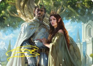 Aragorn and Arwen, Wed - Art 2 - The Lord of the Rings - Art Series