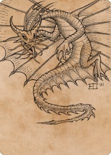Dragon d'or ancien - Illustration - 