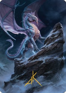 Dragon d'argent ancien - Illustration - 