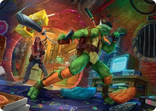 Michelangelo, ma�tre du jeu - Illustration - Teenage Mutant Ninja Turtle - Art Series