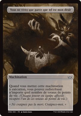 Vous ne vivez que parce que tel est mon dsir - Duskmourn House of Horrors: Commander Decks