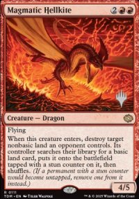 Magmatic Hellkite - Planeswalker symbol stamped promos